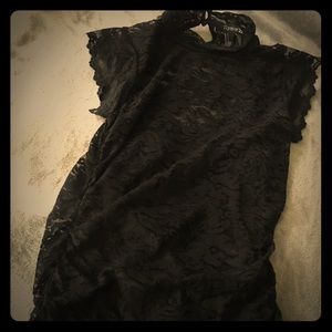 Super cute black lace top